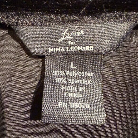 Lemmie for Nina Leonard 3/4 sleeve short velvet black bolero jacket: Size L - Picture 4 of 5